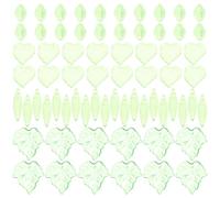 HAPINARY 150 cuentas de hojas para hacer joyas: dijes de hojas acrílicas verdes para hacer aretes, collares y pulseras, campanillas de viento de plantas de y manualidades.