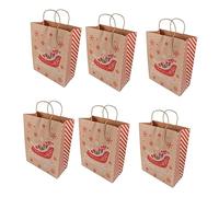 HAPINARY 16 Bolsas De Papel Para Fiestas Navideñas Porta Bolsas Hechas A Mano 8 Estilos Diferentes 2 De Cada Una Ideales Para Envolver Celebraciones Y Eventos