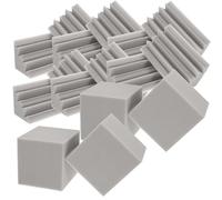 HAPINARY 16 Trampas de Graves de Esponja para Esquinas Absorción de Sonido y Reducción de Ruido, Cubos y Pirámides para Estudio Profesional y Cine
