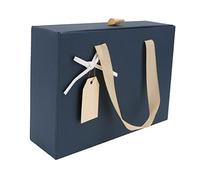 HAPINARY 1pieza Caja De Oblonga Para Cumpleaños y Festividades Caja De Embalaje De Color Azul Oscuro Para Hombres y Mujeres Para Decoración De San Valentín y Ocasiones Especiales