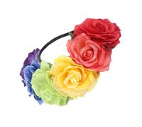 HAPINARY 1pieza Diadema Floral De Rosa Simulada Color Para Fiesta Accesorio De Cabello Para Novias y Fiestas Para Fotografía Playa y Celebraciones