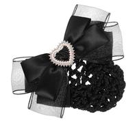 HAPINARY 1piezas Cubrimiento De Moño Para Mujeres Con Lazo Accesorio Profesional Para Cabello Para Azafatas y Enfermeras Color Negro