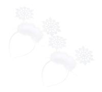 HAPINARY 2 Diademas Navideñas De De Nieve Decoración De Pelo Fiestas Para Amigos