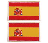 HAPINARY 2 Parches Bordados de Bandera Patriótica para Ropa y Accesorios, Fáciles de Usar, Lavables a Máquina, Ideales para Fiesta Futbol Decor y DIY en Sombreros y Chalecos