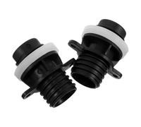 HAPINARY 2 Piezas Adaptador de Válvula de Kayak de PVC Negro, Adaptador para Válvulas, Ligero y Estanco, para Kayaks y Aros de Natación, Pesca y Actividades al Aire Libre