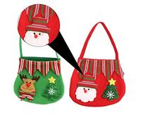 HAPINARY 2 Piezas Bolsa de Obsequio Navideña de Papá Noel y Alce Bolsa de Dulces para Fiesta de Navidad