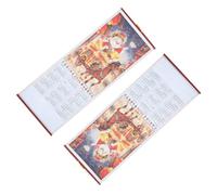 HAPINARY 2 Piezas Calendario Chino Pared Imitación Ratán Año Caballo Feng Shui Suerte Decoración Oficina Fácil Colgar
