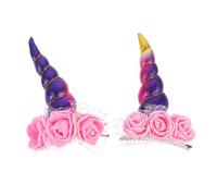 HAPINARY 2 Piezas Clip de Pelo Unicornio para Pinza Colorida y para Fiesta y Diario Accesorio Adorable y Duradero para Niñas