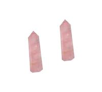 HAPINARY 2 Piezas cristal rosa mesa auxilar Gua decoración rosa joya oro cristales a granel roca cristales para manualidades Arreglos de cristales naturales arreglos de feng shui Piedra