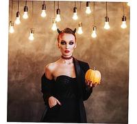 HAPINARY 2 piezas Diademas Halloween Diseño Cuernos de Brillantes Accesorios Livianos para Fiesta Disfraz y