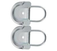 HAPINARY 2 Piezas Ganchos de Amarre de Metal Anilla en D de 8 Mm, 2 Piezas, Hebillas de Fijación para Remolques, Anclajes de Carga Resistentes para Caja de Camioneta y Vehículos