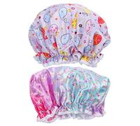 HAPINARY 2 Piezas Gorro De Ducha Para Niño Gorro De Unicornio Para Niño Para Recién Nacido Para Baño Infantil Color Azul y Morado