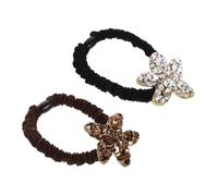 HAPINARY 2 Piezas Hair Ties High Elasticity Rhinestone Hair Scrunchies With Sea Star Design Crystal Braided Ponytail Holder For Women Summer Beach Party