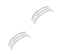 HAPINARY 2 Piezas medida de ceja flexible Herramienta de medición de cejas Herramienta de diseño de cejas regla de cejas reutilizable posicionamiento de la plantilla de cejas mujer cuchilla