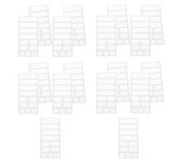 HAPINARY 20 Hojas Etiquetas Adhesivas Rectangulares de Papel Plata, Impermeables y Removibles, para Escribir y Organizar Artículos de Despensa y Equipo Hogar o Baño