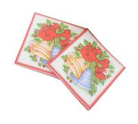 HAPINARY 20 Hojas Servilletas De Campana De Navidad Impresas Servilletas De Desechables Para Fiestas Navideñas Para Mesa De Celebración