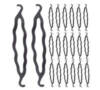 HAPINARY 20 Piezas Hair Bun Maker With Double Hook Non-slip Plastic Donut For Women And Chignons Hair Piece For Office Dance Wedding Styles