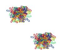 HAPINARY 200 Piezas De Ganchos De Clip, Juguetes De Cadena, Juguetes De Columpio, Jaula De Loro, Juguetes De Cadena para Niños, Eslabones De Cadena De Colores, Eslabones De Plástico,