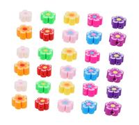 HAPINARY 200 Piezas Mini Floral Polymer Clay Beads Handmade Lightweight Spacer Charms For Jewelry Making Handbag Pendants DIY Craft Accessories