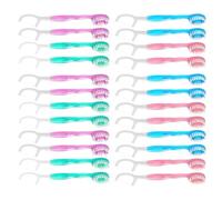 HAPINARY 24 Piezas Cepillo de dientes con kit cepillo dientes viaje Picks de hilo dental palitos de hilo dental pp