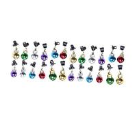 HAPINARY 24piezas Adornos Navideños Para Barba De Papá Noel De Clips De Decoración De Navidad Plata Rojo Rosa Verde Azul Para Fiestas y Celebraciones