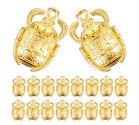 HAPINARY 25 Piezas Colgantes de Escarabajo Egipcio Metálico para Pulseras Collares Llaveros y Manualidades DIY Accesorios de Joyería Duraderos y Versátiles Color Dorado