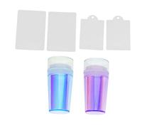 HAPINARY 2juegos Estampadores Silicona Manicura Herramientas Scrapbooking Resistentes Ligero Compacto Multifuncionales Práctico Uñas Hogar Salones