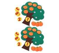 HAPINARY 2juegos Juguete De Árbol De Fieltro Naranjo Preescolar Juguetes De Naranjas para Matemáticas Aprendizaje De Números Actividades De Jardín De Infantes