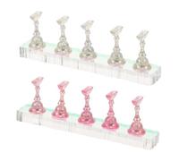 HAPINARY 2juegos Soporte De Uñas De Acrílico Para Prácticas De Arte De Uñas Con Base Para Técnicas De Manicura