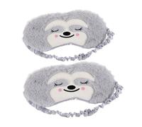 HAPINARY 2piezas Antifaz Para Dormir Para Suave Antifaz De Peluche Gris Bonito De Peluche Forma De Mono Siesta Para Viajes y Hogar