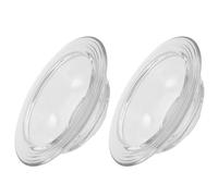 HAPINARY 2piezas Bandeja de Vidrio para Derretir Cera Plato Calentador Resistente al Calor para Aromaterapia y Aceites Esenciales Reemplazo para Difusor de Fragancias