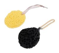 HAPINARY 2piezas Bola De Baño De Esponja De Baño Para Cuerpo Estropajo De Limpieza Corporal De Para Exfoliar Ducha Color Natural Mediano Para Cuidado De Piel
