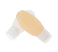 HAPINARY 2piezas Botellas Exprimibles De Silicona Para Viaje Unidades Ventosa Para Lociones y Aceites Esenciales Portátiles Para Bolsa De Gimnasio y Excursiones