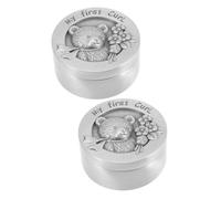 HAPINARY 2piezas Caja De Recuerdos Para Cabello Fetal De Inoxidable Caja De Memorias Para Primer Mechón Para Bautizos y Recuerdos Infantiles