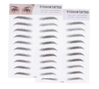 HAPINARY 2piezas Calcomanías De Cejas Artificiales Stickers De Transferencia De Cejas Para Hombres y Mujeres Tipo Negro