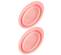 HAPINARY 2piezas Depurador De Limpieza Para Brochas Cosméticas Limpiador Práctico De Silicona Almohadillas De Limpieza Para Herramientas De Maquillaje Para Limpiar Pinceles El Baño