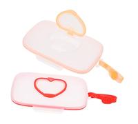 HAPINARY 2piezas Dispensador De Toallitas Húmedas Portátil Estuche De Viaje Para Bebés Caja Dispensadora Recargable Para Bolso De Pañales y Uso Exterior