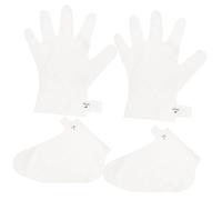 HAPINARY 2piezas Exfoliante Para Manos y Pies Hidratante Exfoliante y Blanqueadora Guantes Para Cutículas