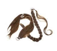 HAPINARY 2piezas Extensiones De De Caballo Para Mujeres Trenzadas Peluca Larga Fácil De Usar