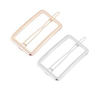 HAPINARY 2piezas Horquillas De Pelo Pinzas Pelo Mujer Horquillas Para Flequillo y De Caballo Doradas y Plateadas Duraderas y Ligeras