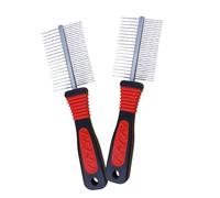 HAPINARY 2piezas Peine Para Perros Unidades Acero Inoxidable Pelo Limpio Cuidado Mascotas