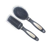 HAPINARY 2piezas Peines De Plástico Portátiles Cepillos Antiestáticos Para Cabello Masajeadores Del Cabelludo Negros