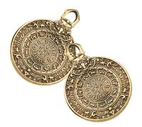 HAPINARY 2piezas Pendientes De Bagua Chinos Colgante Decorativo Retro Para Collar De Feng Shui De Accesorio De Estilo Antiguo