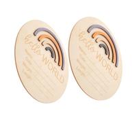 HAPINARY 2piezas Tarjetas De Mes De Madera Para Recién Nacidos Letrero Nombre y Foto Para Mensuales