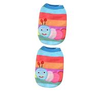 HAPINARY 2piezas Vestimenta De Invierno para Perros Pequeños Abrigo De Flanela Cálido y Suave Ropa De Cartoon para Mascotas Camiseta para Perros y Gatos Talla Pequeña Oruga De