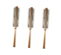 HAPINARY 3 Peines Cilíndricos Dorados, Cepillos Redondos Para Peinar El Cabello, Cepillos De Rodillo Para Peinar El Cabello, Redondos Para El o, Pequeños