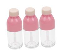 HAPINARY 3 piezas Botellas Pequeñas para Brillo de Labios Tubos Vacíos para Gloss Rosa Recipientes Ligeros para Brillo Labial para Mujeres y Viajes