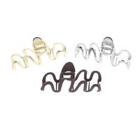 HAPINARY 3 Piezas Pinzas Grandes de Metal Onduladas para Cabello con Diseño Irregular Agarre Fuerte para Cabello Fino y Grueso Accesorios de Moda para Mujeres y Niñas de Colores Plata y