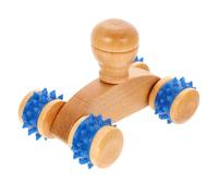 HAPINARY 3 Piezas Rodillo De Masaje Manual Masaje De Madera Lunar Para Espalda y Pantorrillas Herramienta De Muscular Rodillos De Corporal Portátiles