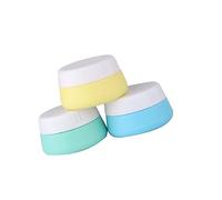HAPINARY 3 Piezas tarros de crema de silicona tarros de crema a prueba de fugas recipiente de silicona crema de mantequilla envases cosméticos de viaje con cubierta caja de crema loción